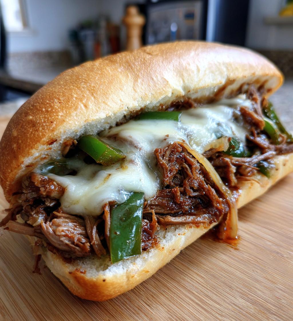 crockpot philly cheesesteak - detail 1