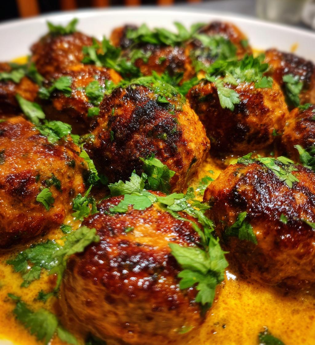 curry meatballs - detail 1