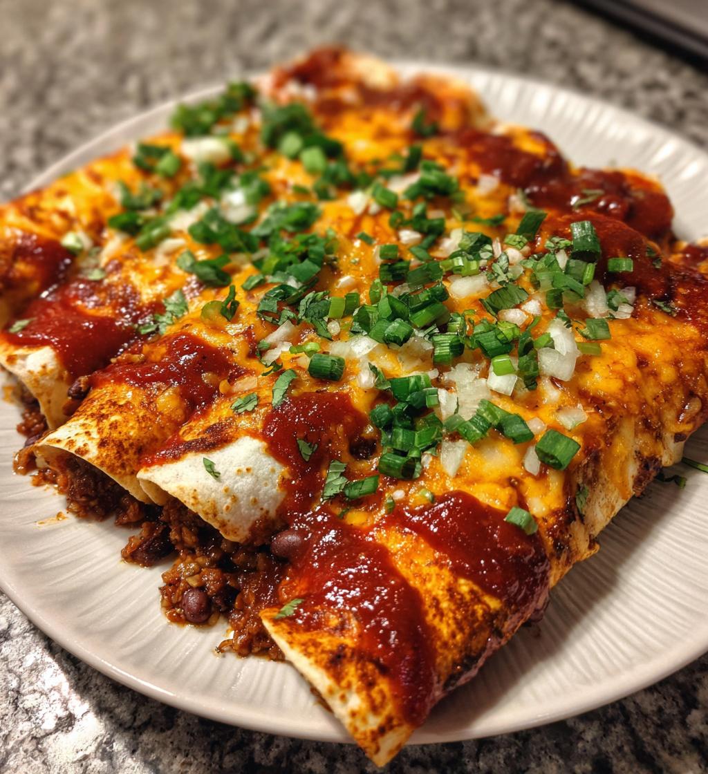 easy bean and cheese enchiladas - detail 1
