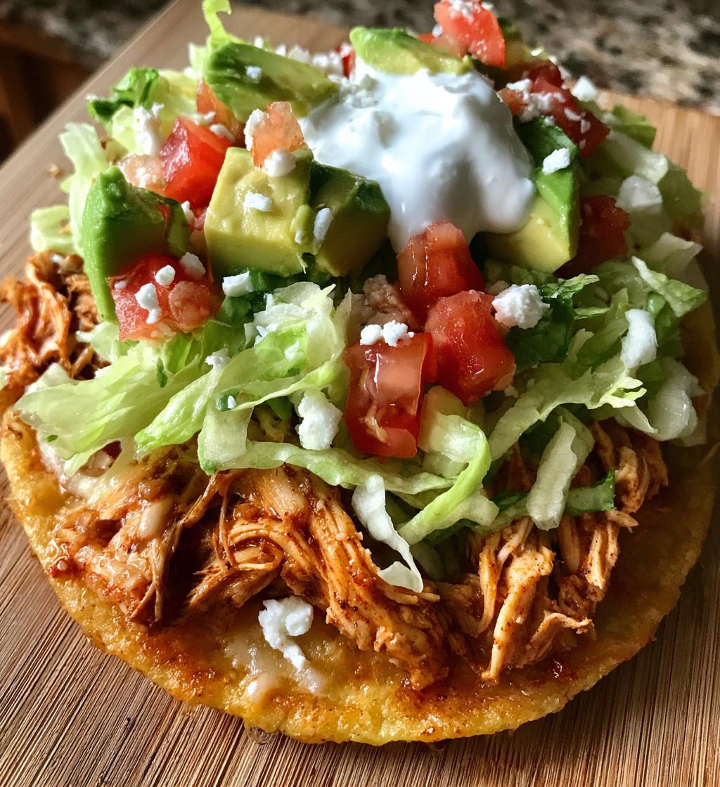 easy chicken tostadas - detail 1