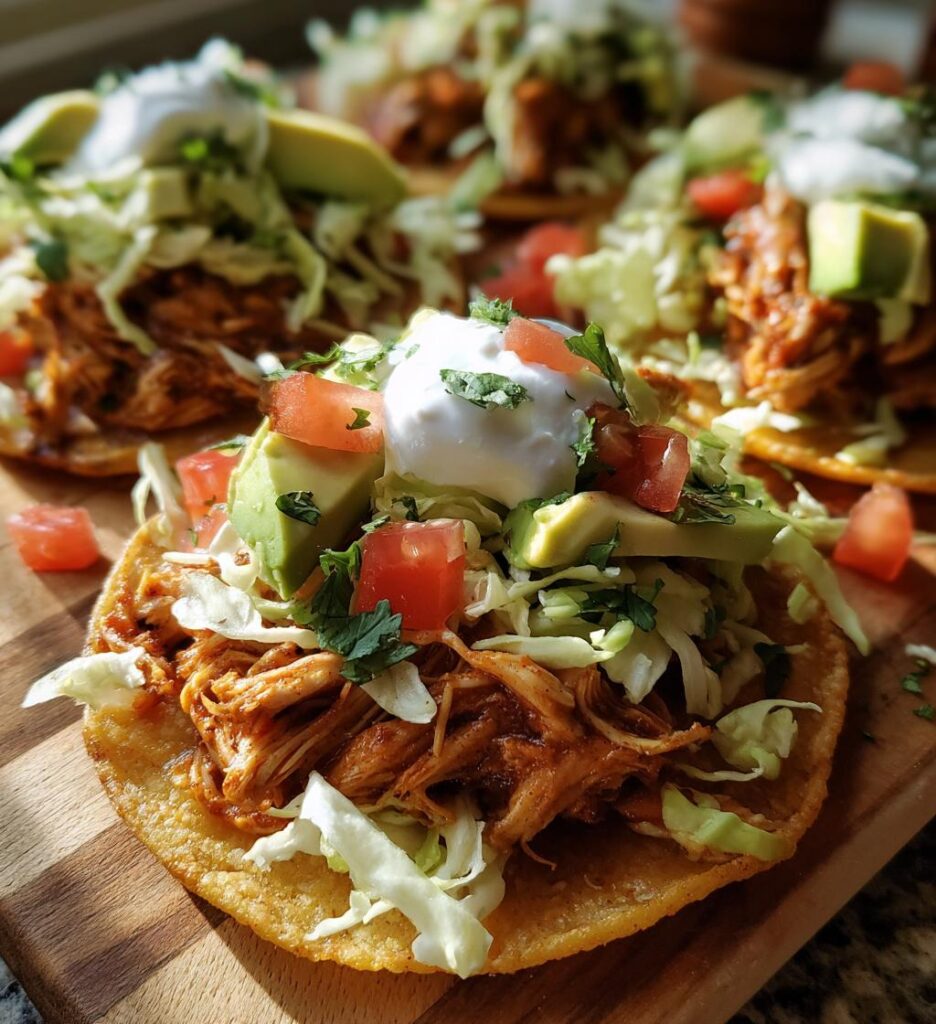 easy chicken tostadas