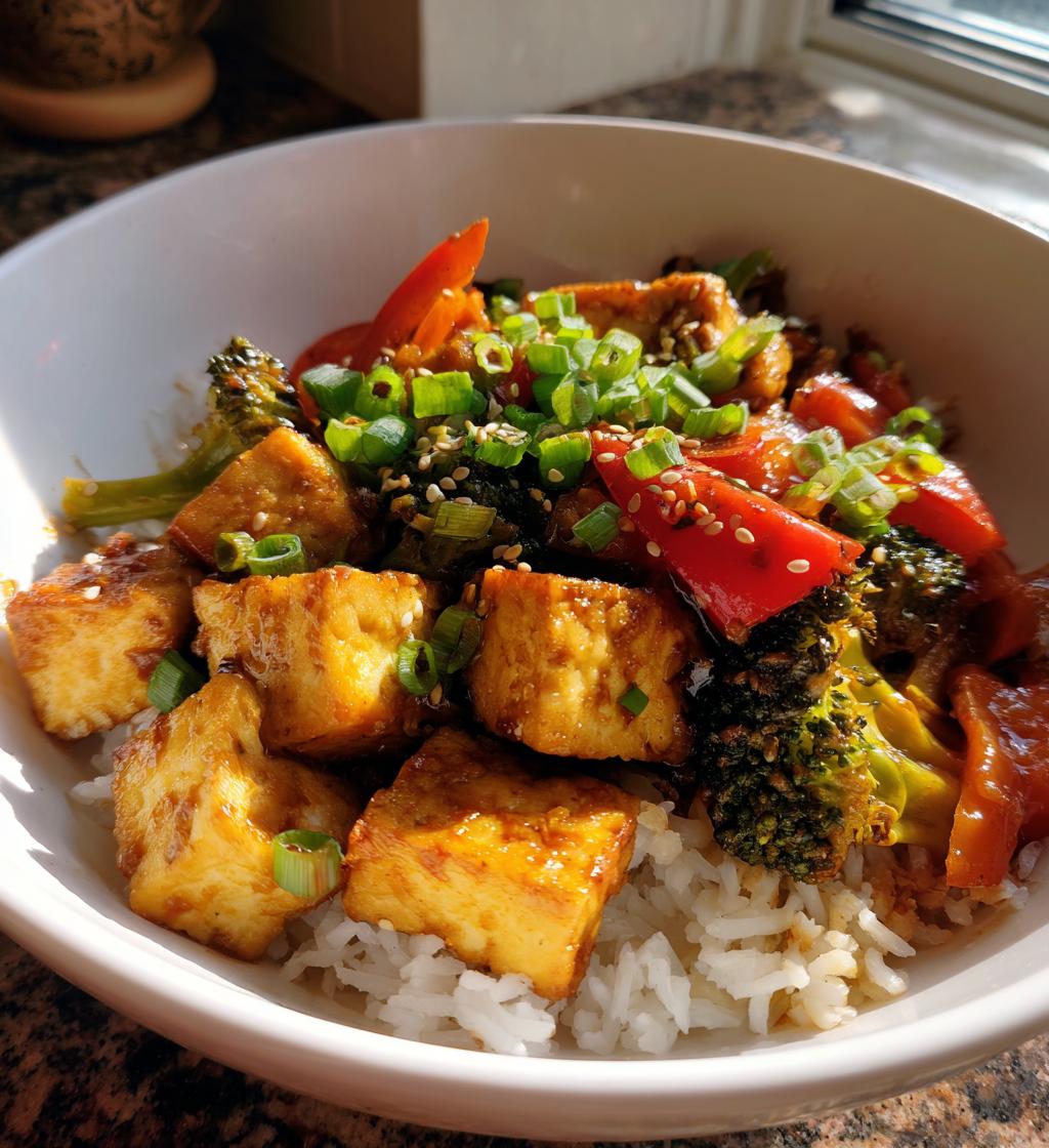 easy tofu stir fry with vegetables - detail 1