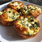 egg muffins with spinach and feta