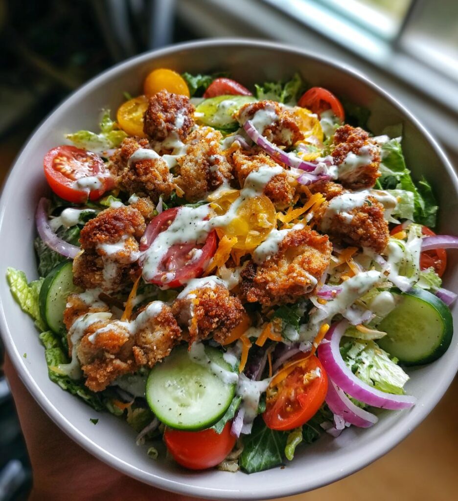 fried chicken salad