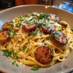 garlic butter sausage pasta