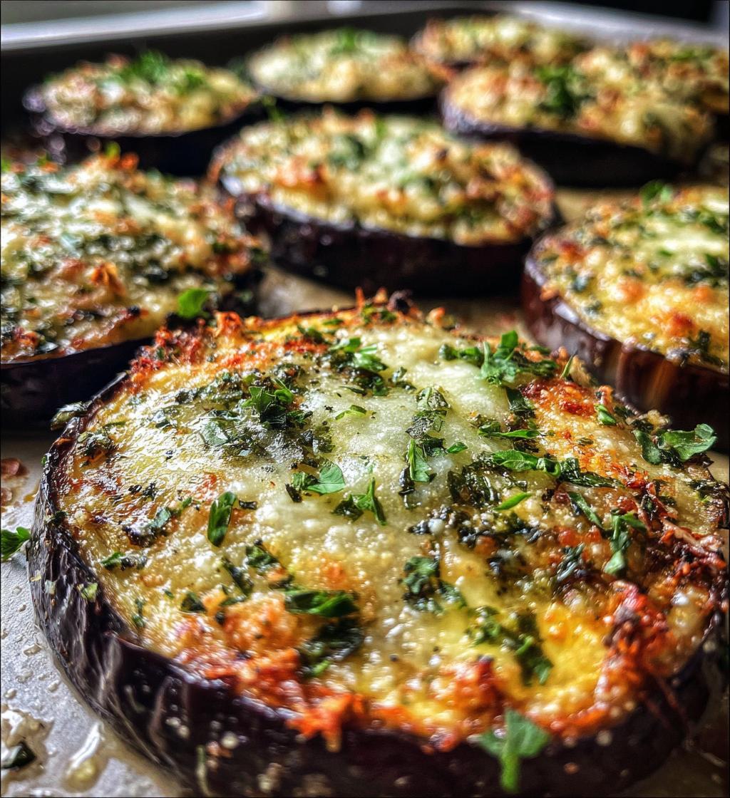 garlic parmesan grilled eggplant - detail 1