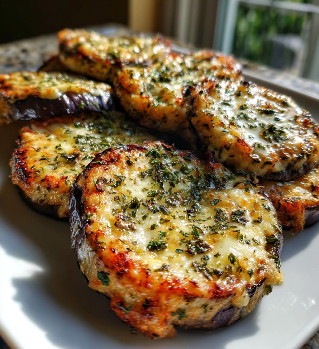 garlic parmesan grilled eggplant