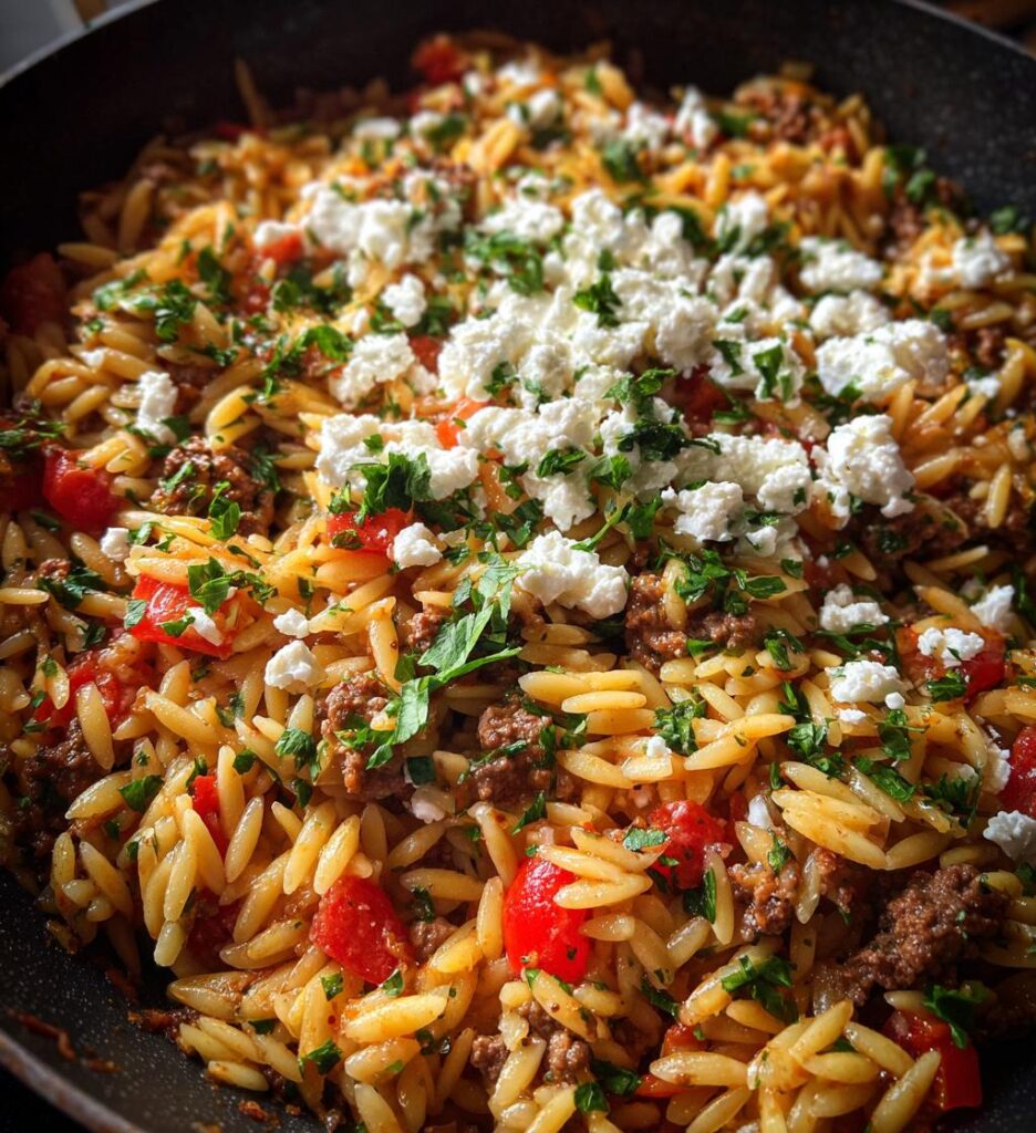 greek beef orzo pasta
