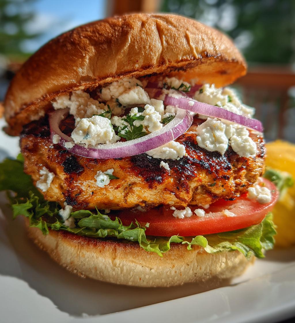 greek chicken burgers - detail 1