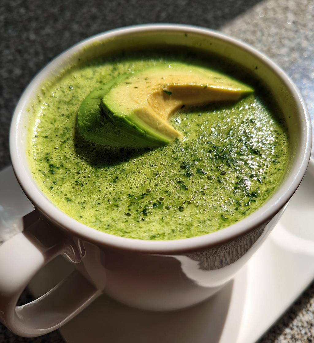 green detox soup - detail 1