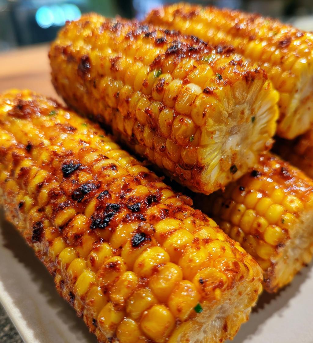 grilled corn on the cob with chili lime butter - detail 1