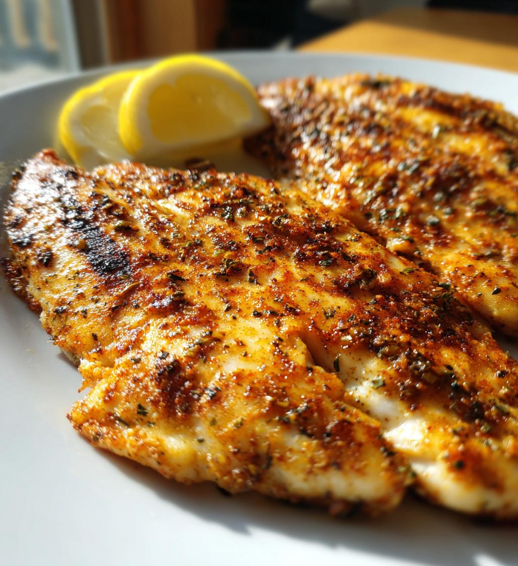 grilled tilapia - detail 1