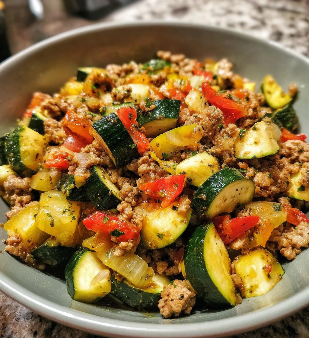 ground turkey and zucchini skillet
