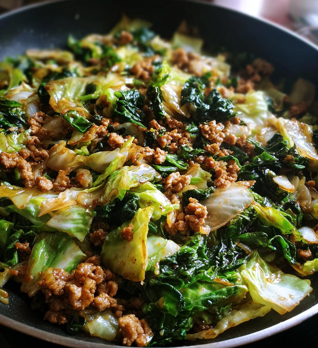 ground turkey cabbage skillet
