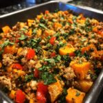 ground turkey sweet potato bake