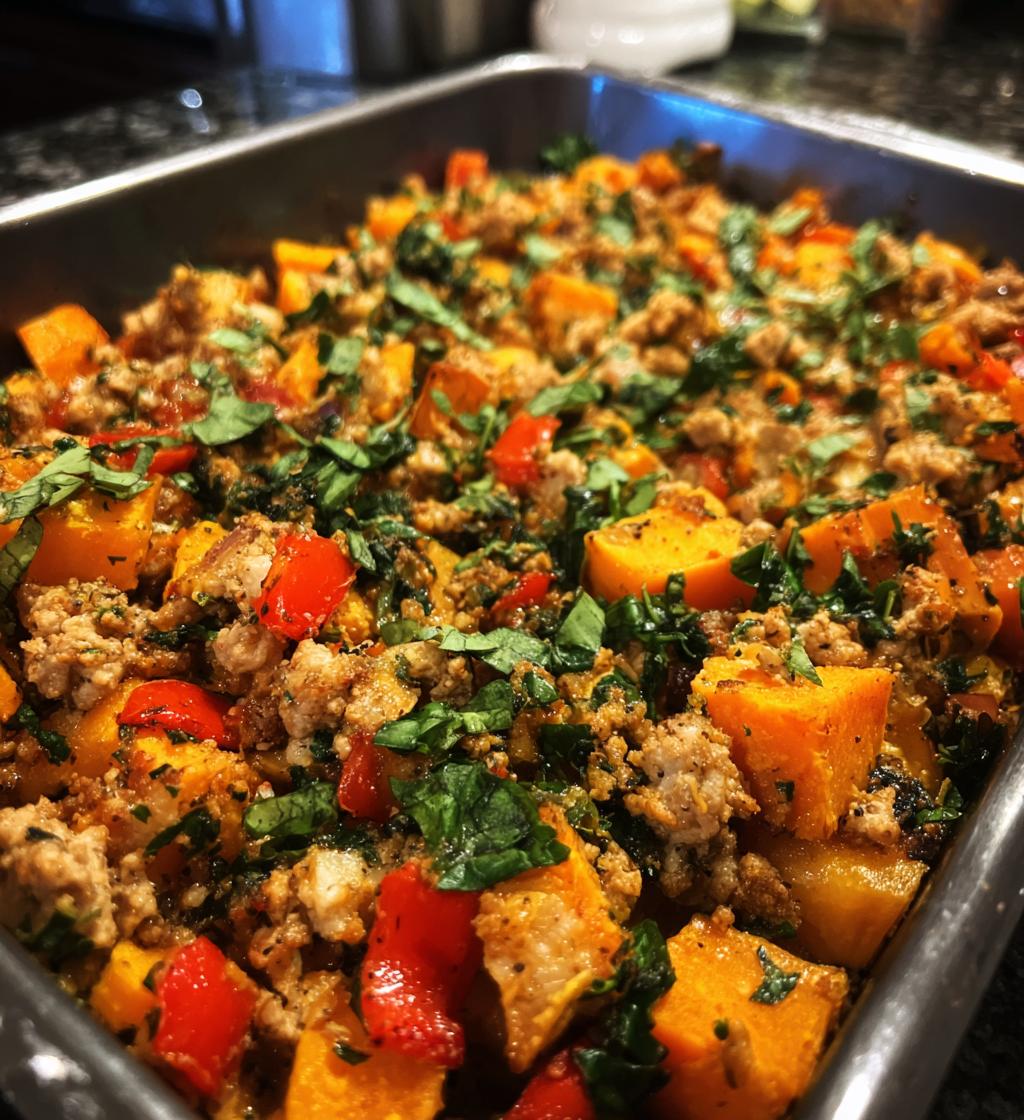 ground turkey sweet potato bake