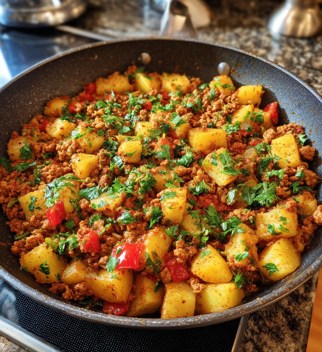 ground turkey with potatoes - detail 1