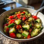 healthy mediterranean lentil salad