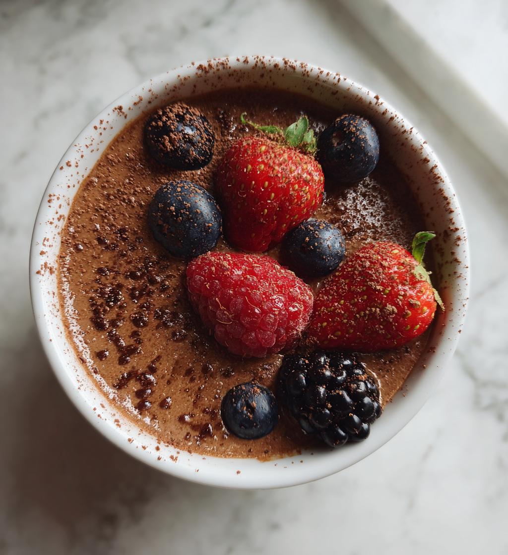 high protein chocolate mousse - detail 1