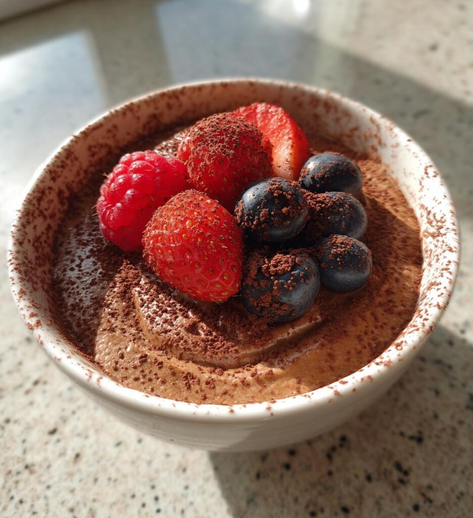 high protein chocolate mousse