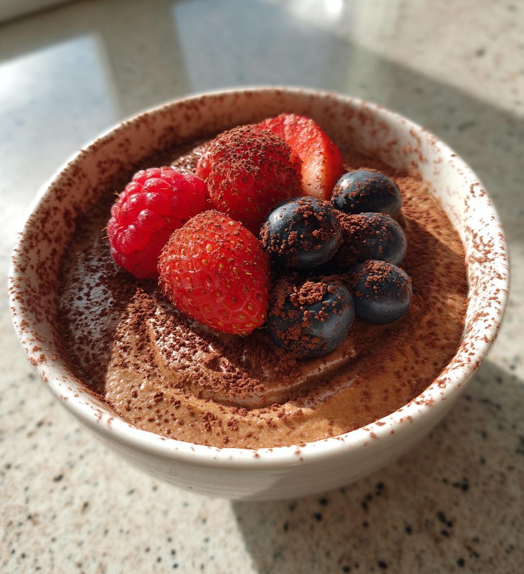 high protein chocolate mousse