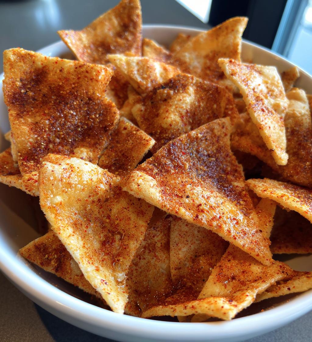 homemade baked pita chips - detail 1