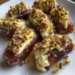 honey pistachio ricotta stuffed dates
