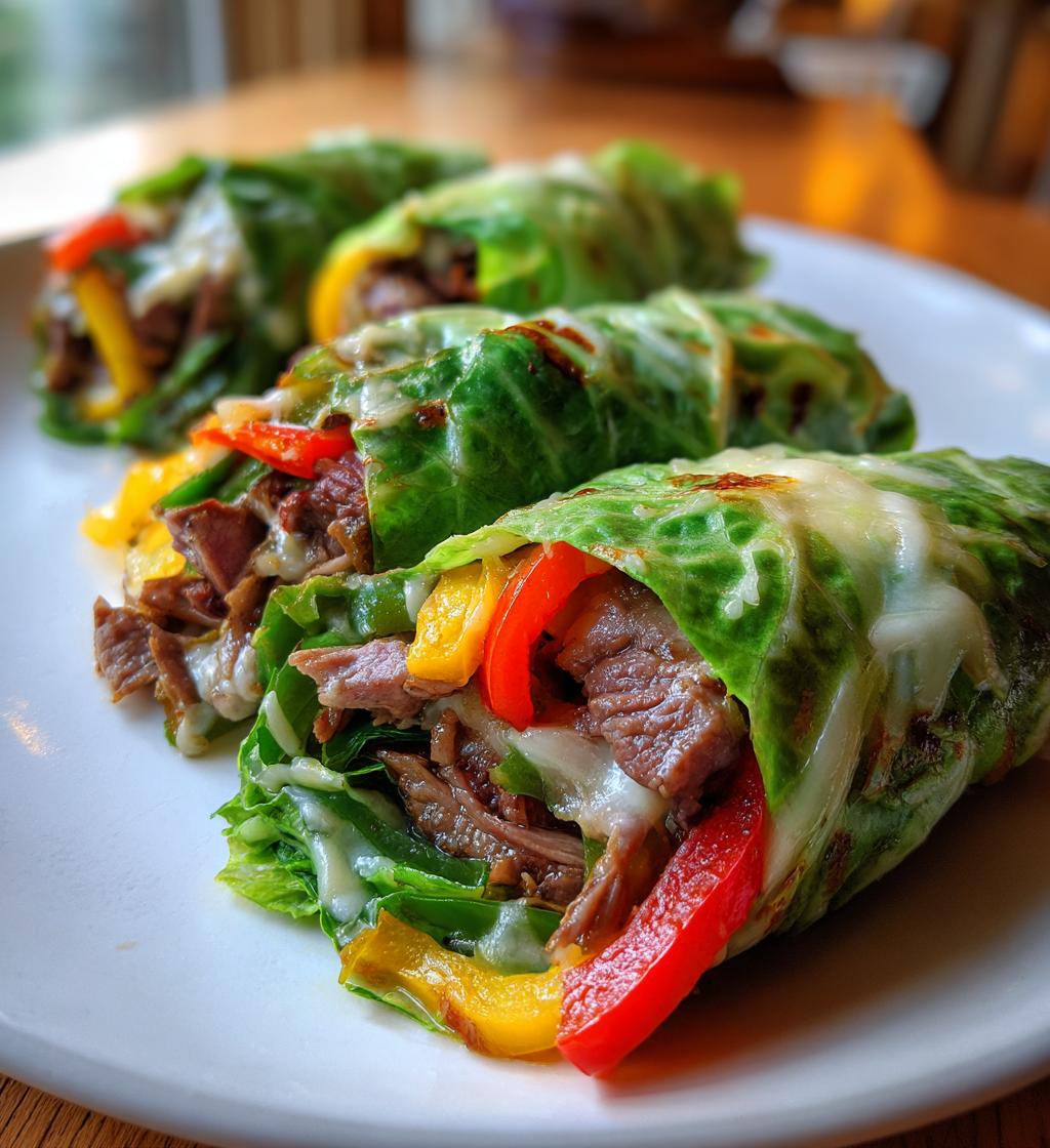 keto philly cheesesteak roll ups - detail 1