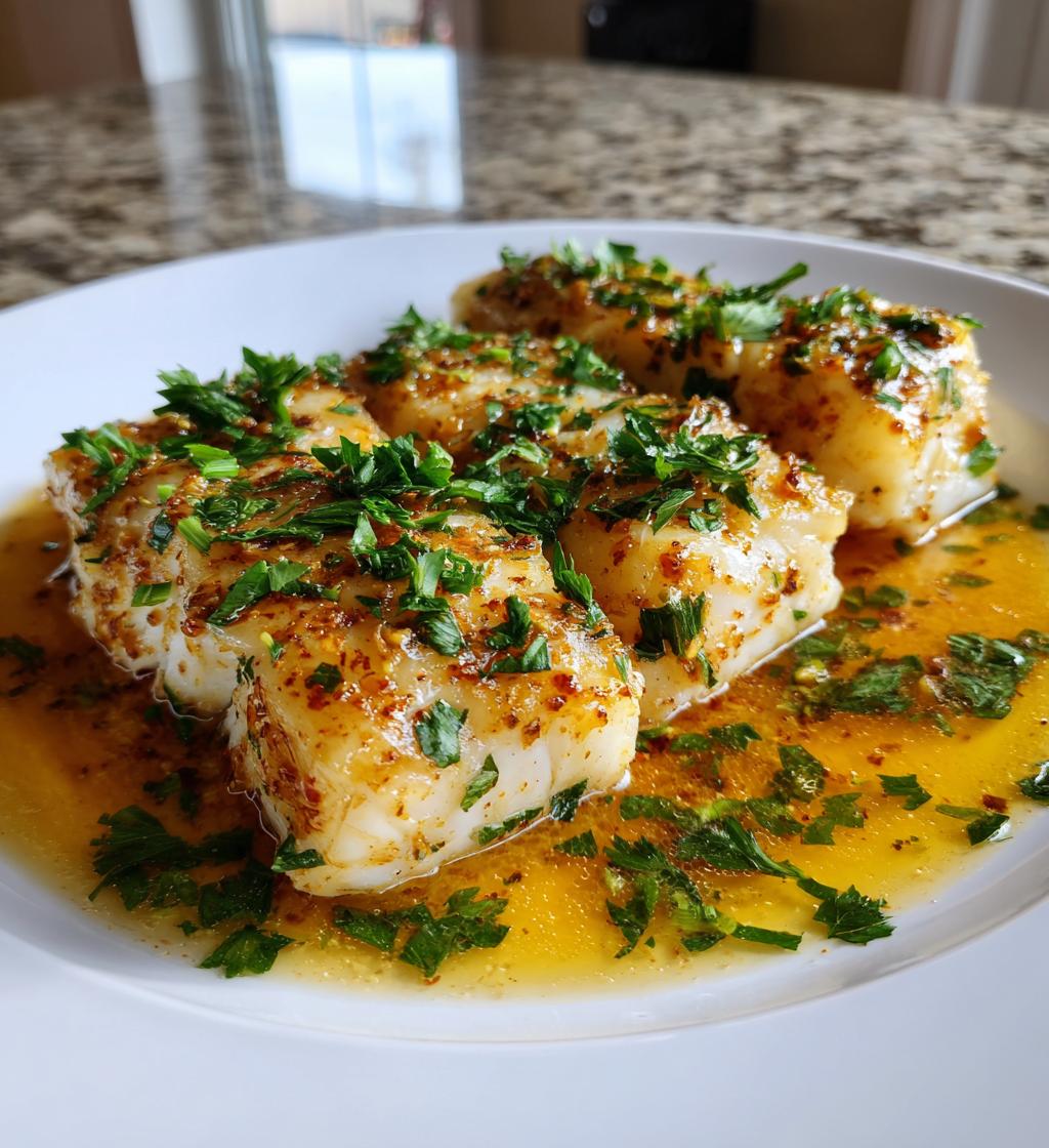 lemon butter baked cod - detail 1
