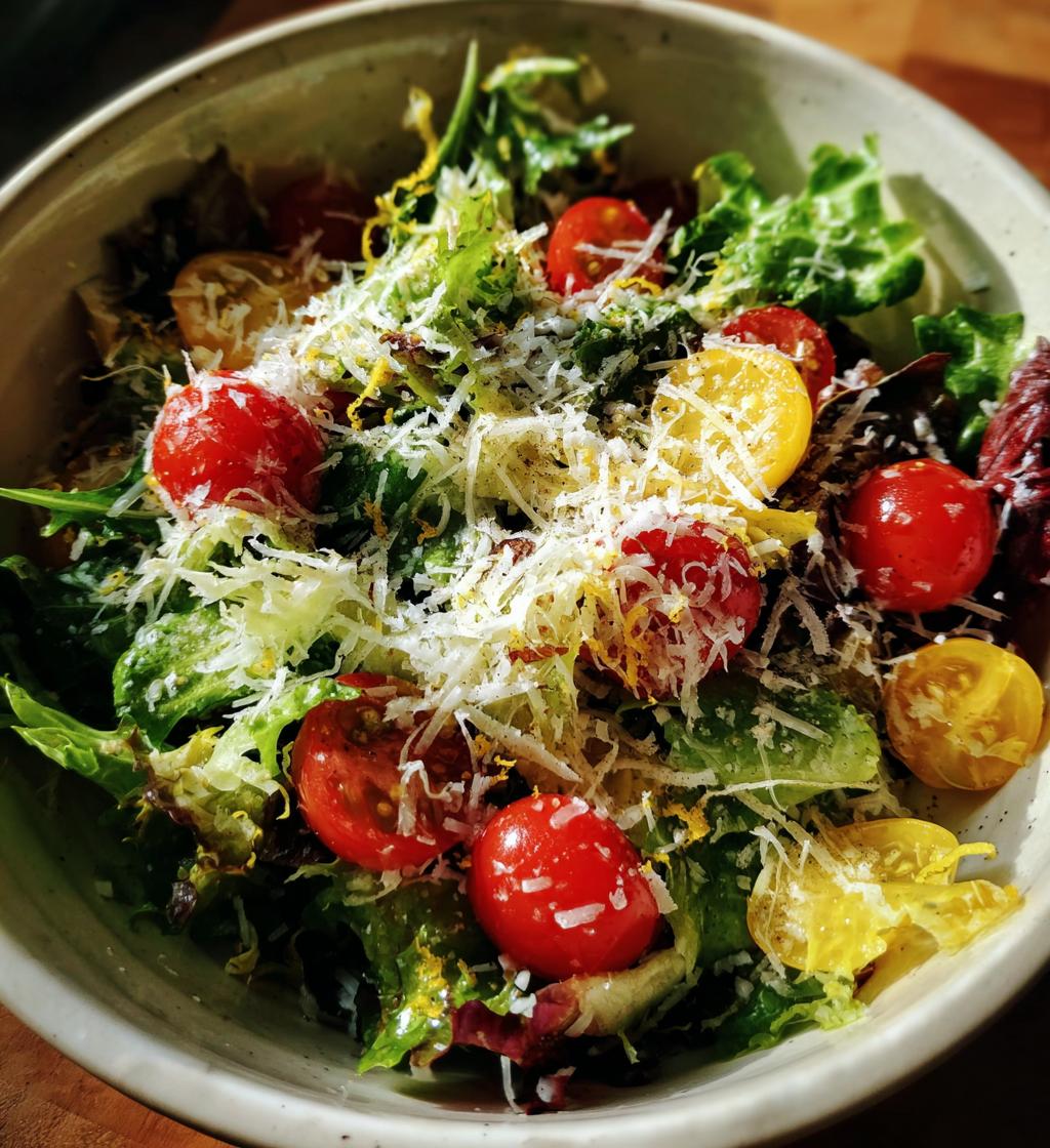 lemon parmesan salad - detail 1