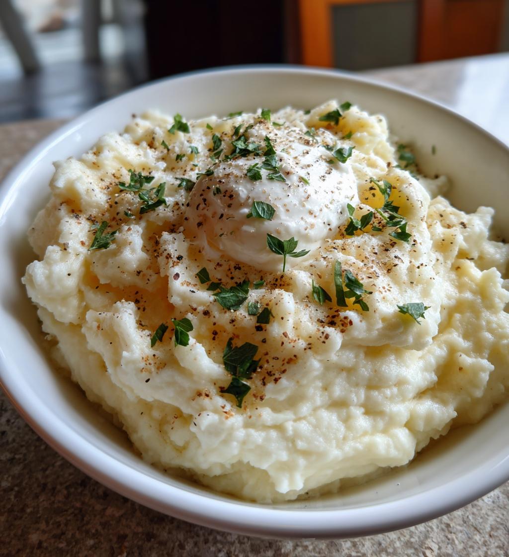 mashed cauliflower with sour cream