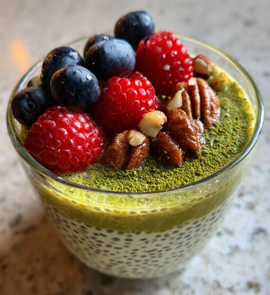 matcha chia pudding recipe - detail 1