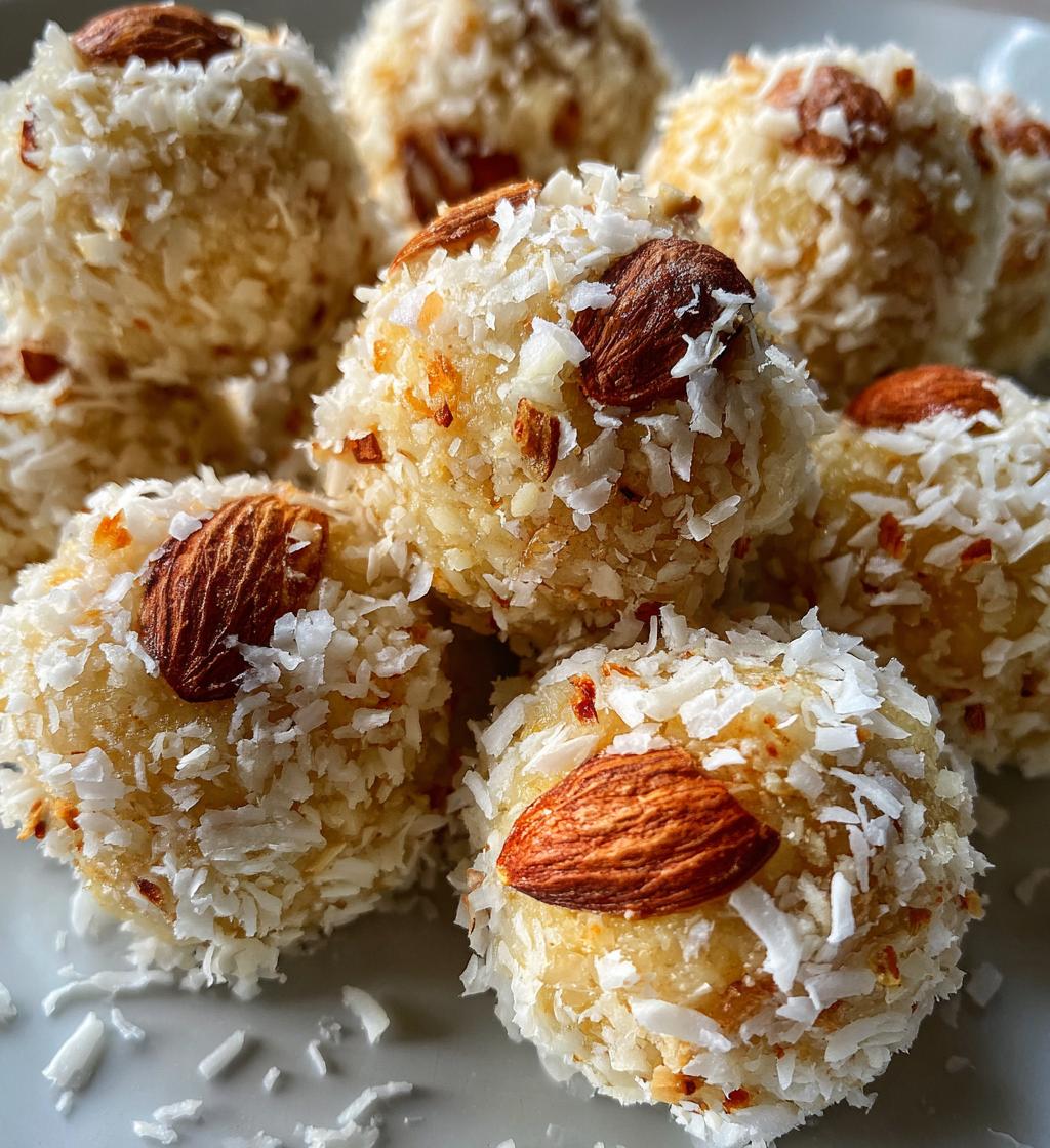 no bake christmas almond balls - detail 1