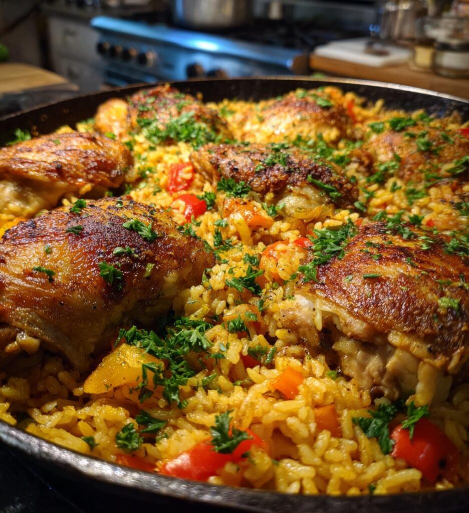 one pan spanish chicken and rice