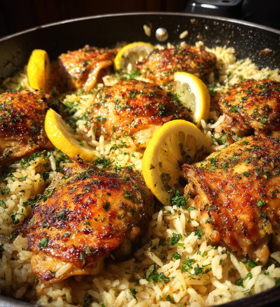 one pot lemon herb chicken and rice