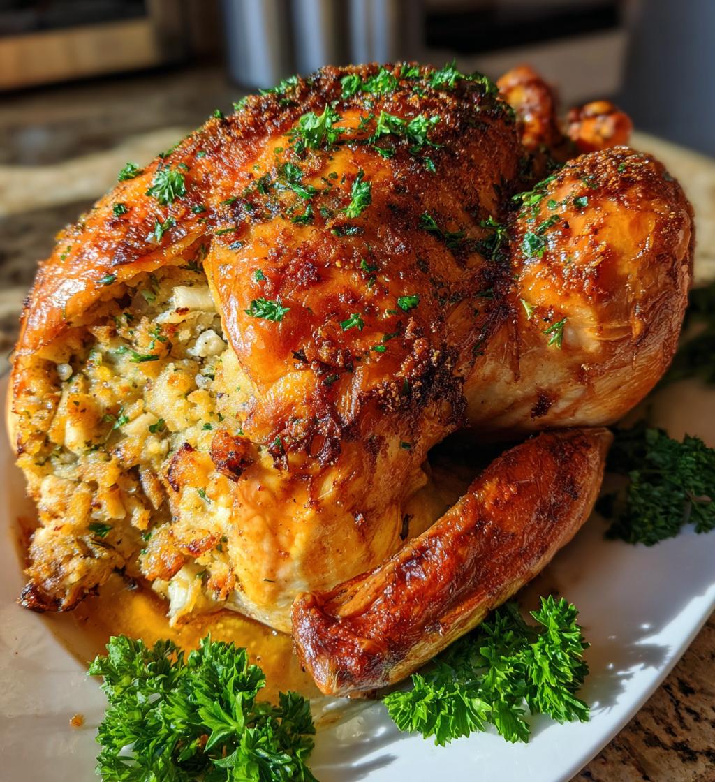 oven roasted stuffed turkey - detail 1