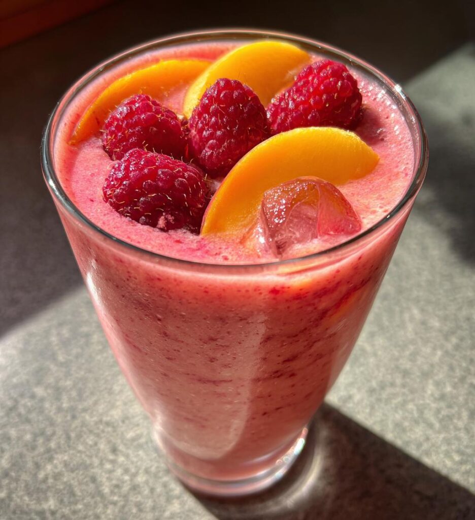 raspberry peach protein smoothie recipe