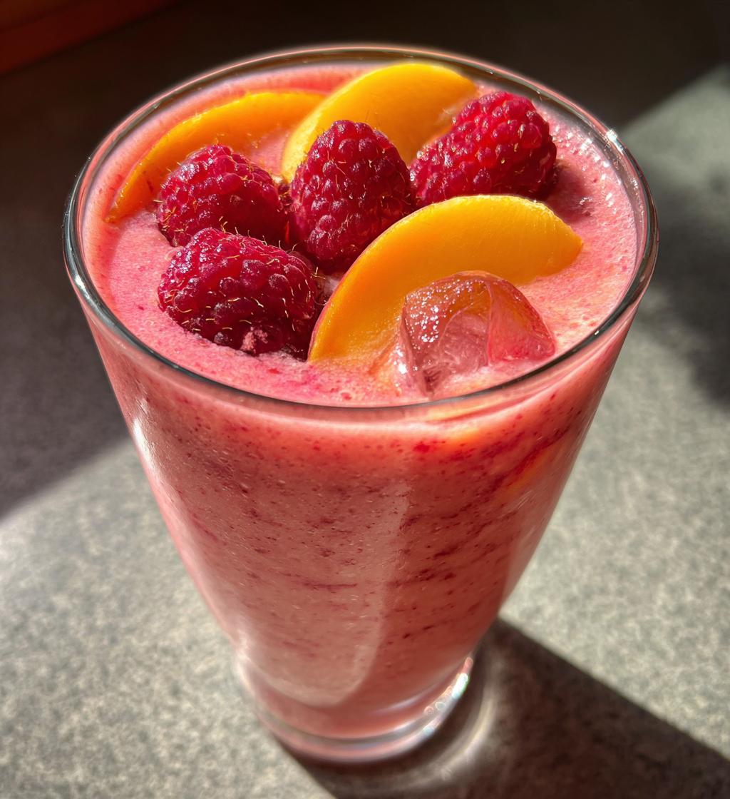 raspberry peach protein smoothie recipe