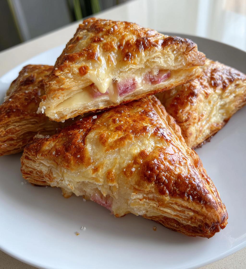 rhubarb cream cheese puff pastries - detail 1