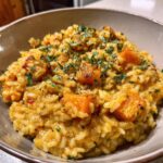 roasted garlic and butternut squash risotto