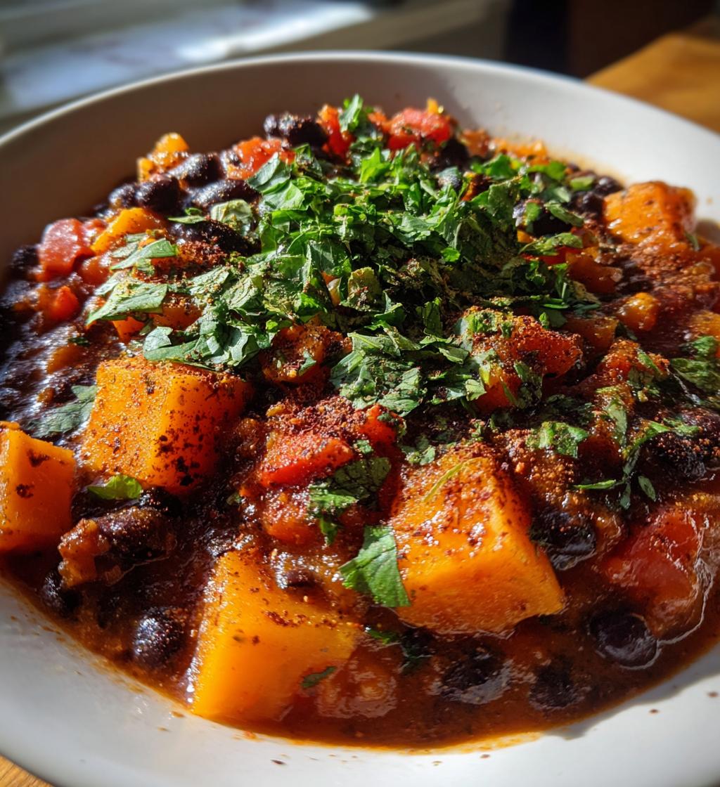 slow cooker sweet potato black bean chili
