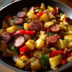 smoked sausage and potatoes skillet