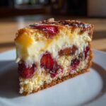 spiced plum custard cake