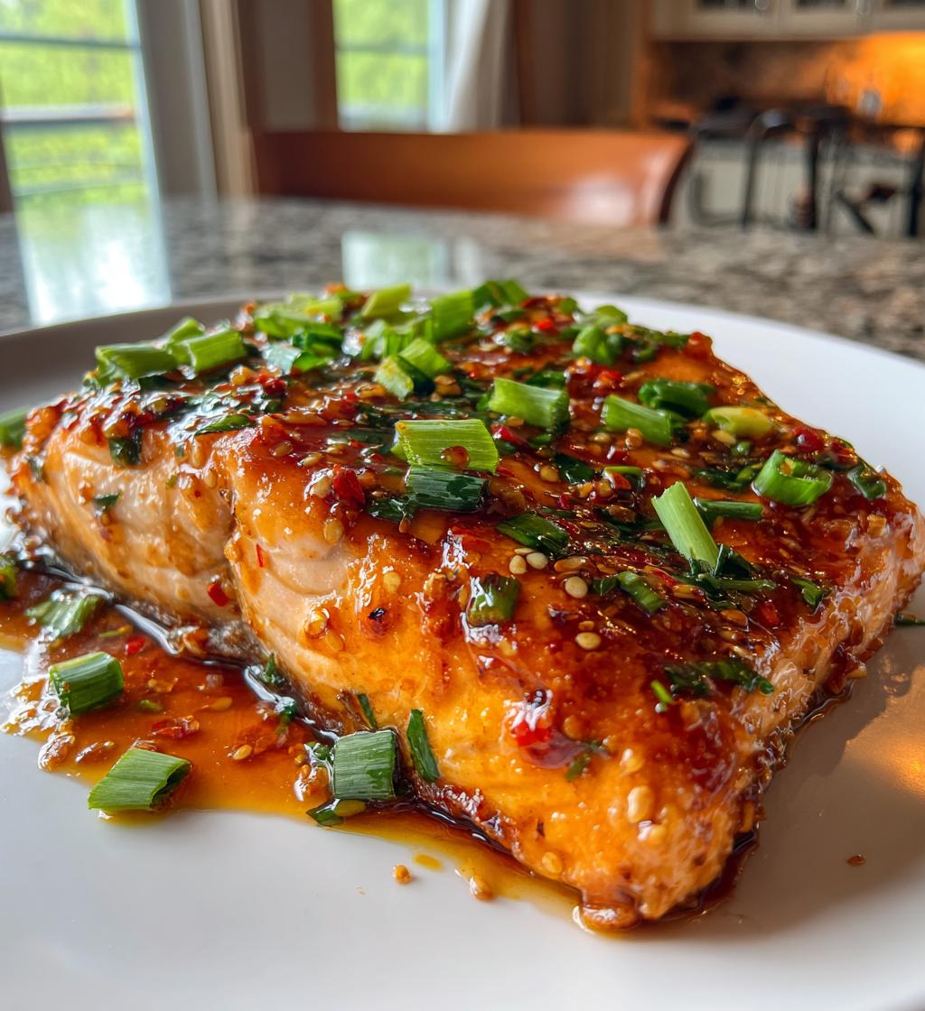 spicy honey garlic salmon