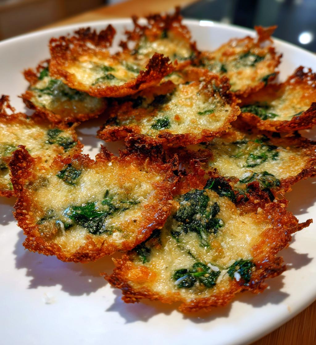 spinach dip cheese crisps