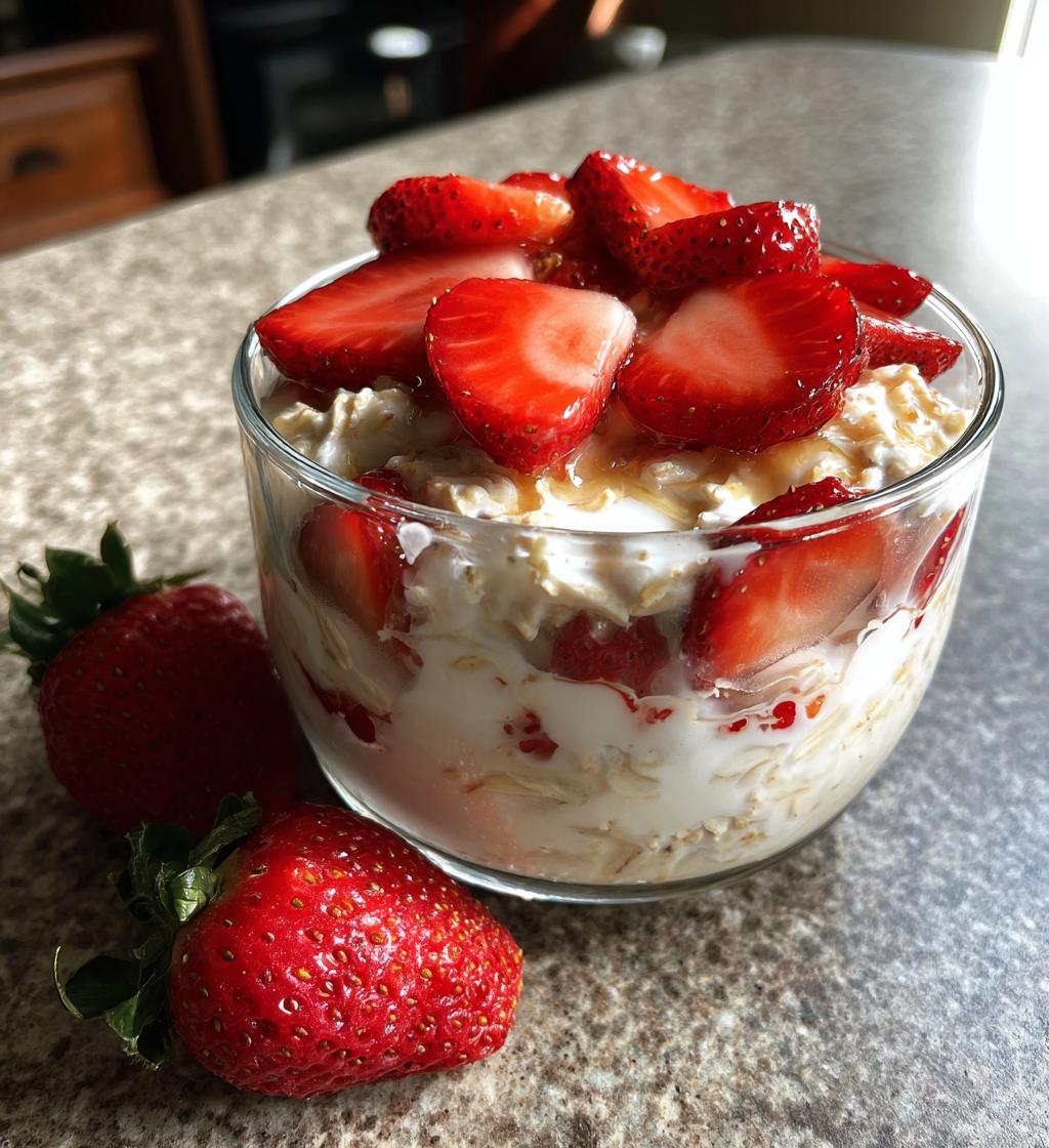 strawberry overnight oats