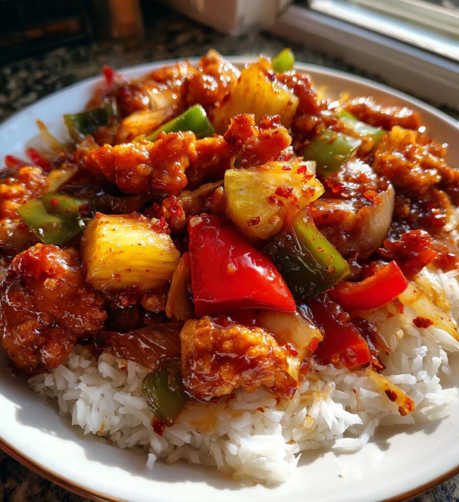 sweet and sour chicken with pineapple
