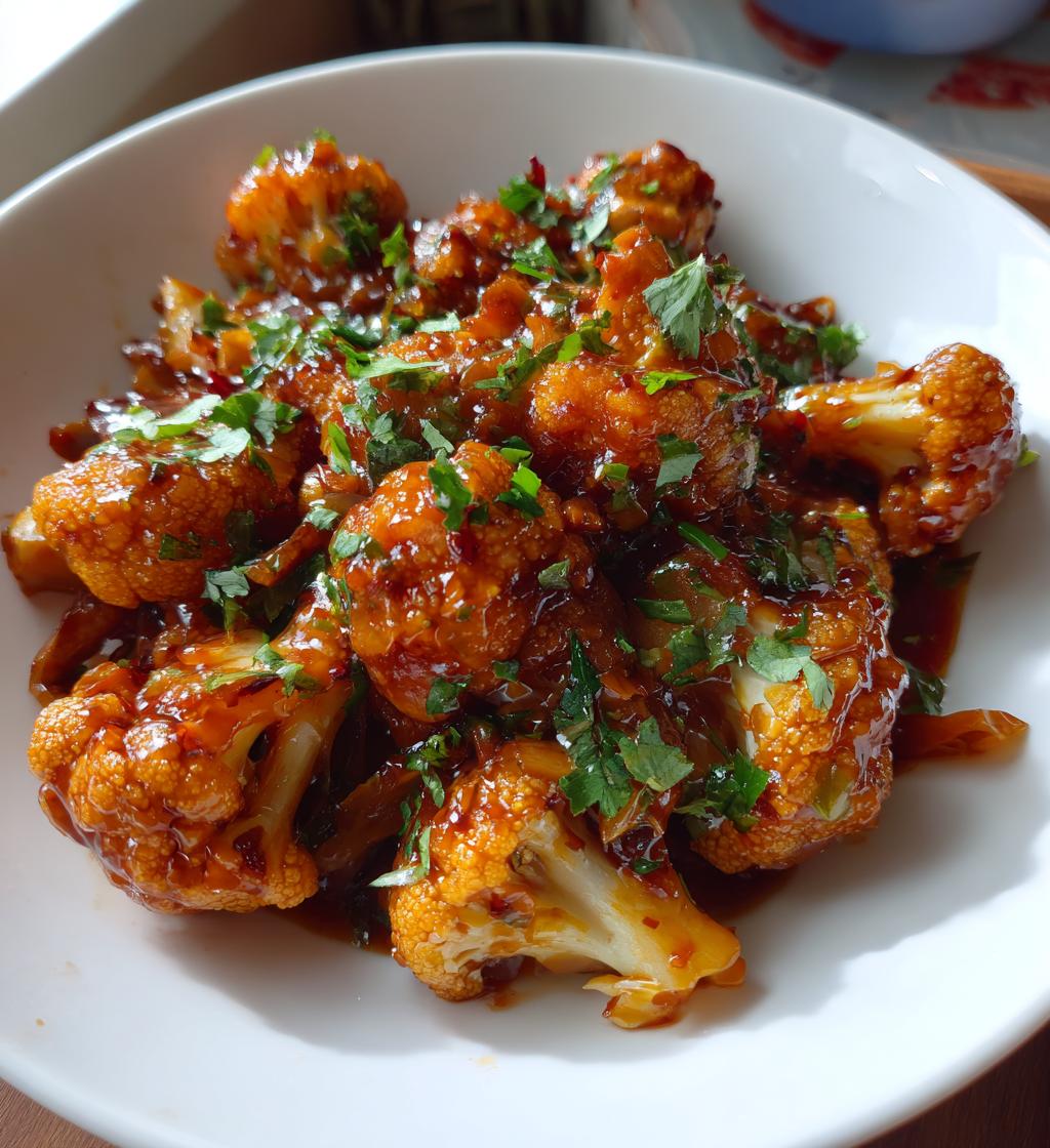 sweet sour cauliflower - detail 1