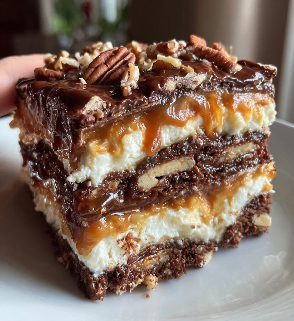 turtle lasagna dessert