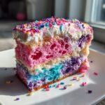 unicorn poke cake